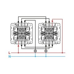 Монтаж проходного выключателя